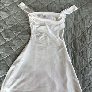 Windsor Classics Lover Off the Shoulder Satin A-line Mini Dress